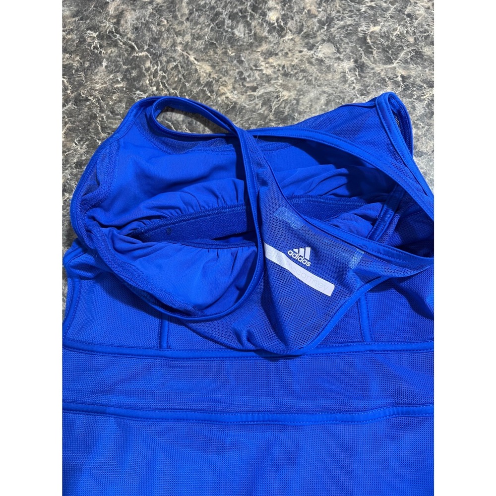 Adidas by Stella McCartney Royal Blue Mesh Racerback Tennis Court Dress Luxury - Picture 8 of 12